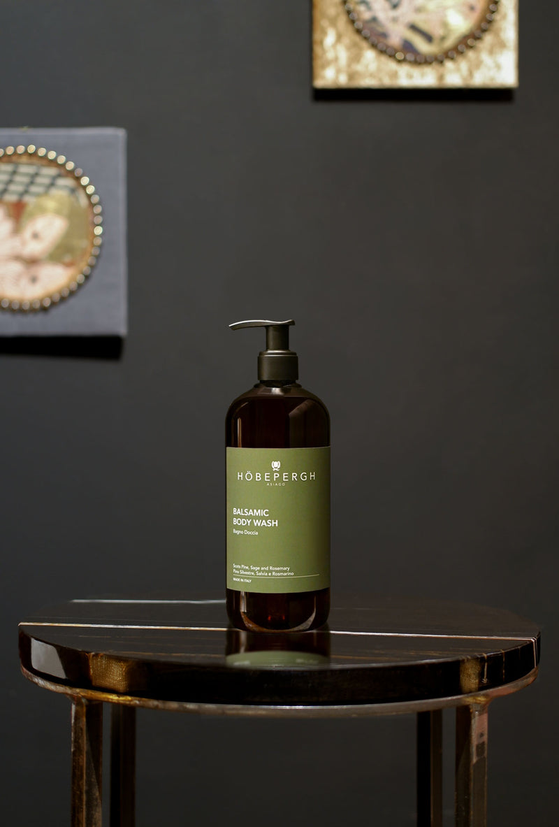 bagno doccia balsamico di hobepergh naturale con pino e rosmarino 500ml