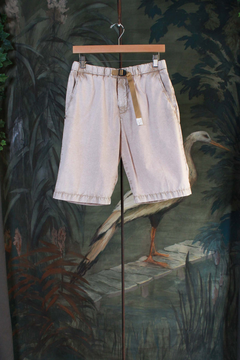 pantalone corto bermuda di white sand in cotone papertouch marmorizzato sable