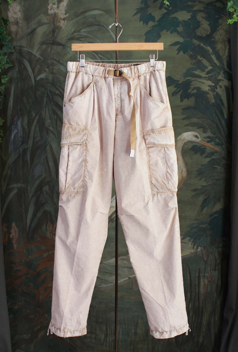 pantalone cargo di hite sand da uomo in cotone papertouch marble sable