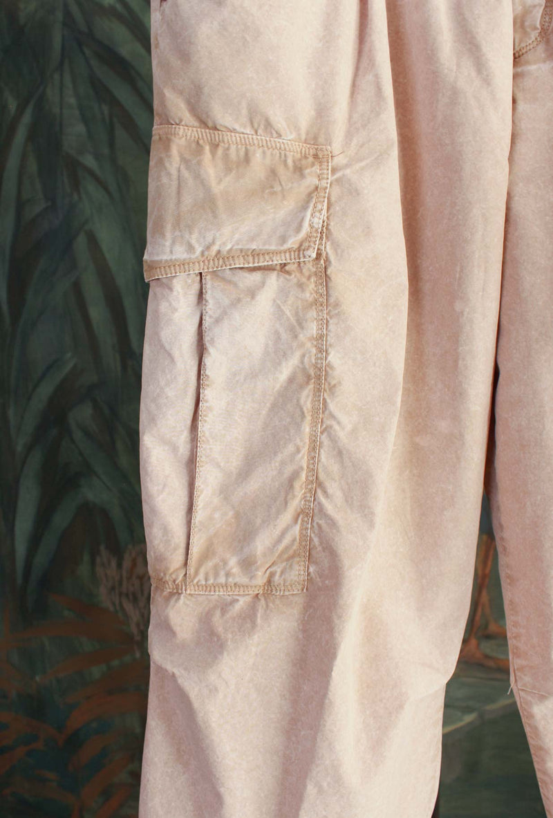 pantalone cargo di hite sand da uomo in cotone papertouch marble sable