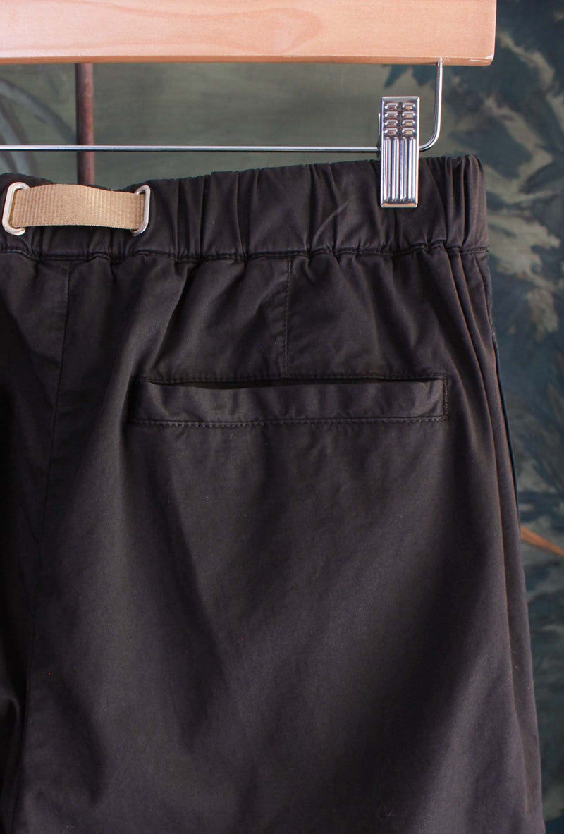 White-Sand Pantalone Oliver 2 Pinces Black Uomo Twil Cotone