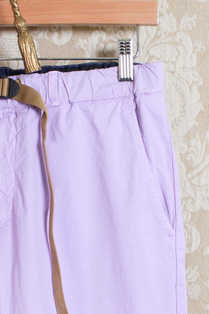 Pantalone chino greg da uomo di white sand cotone papertouch lavanda ss24