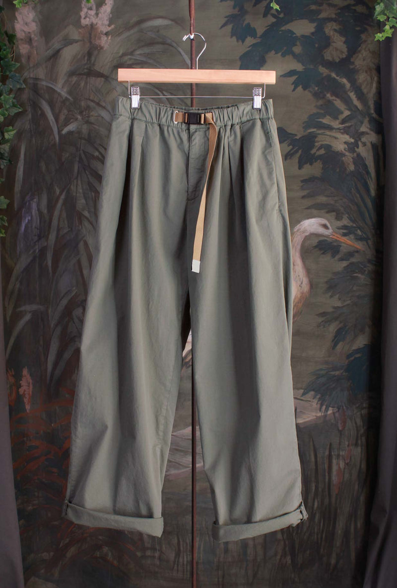 White_Sand Pantalone Oliver 2 Pinces Military Verde Cotone