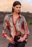 Camicia Glamour Red Paisley interpreta appieno lo stile bohémien di Mes Demoiselles Paris