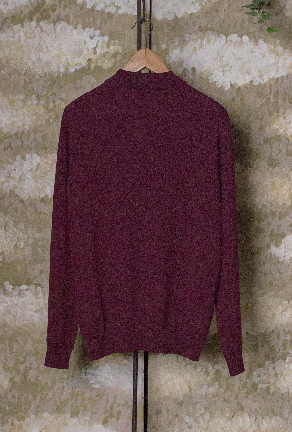 Lupetto in Maglia Extra-fine di 39 Masq realizzato in lana vergine dalla texture extra-fine nell’intensa tonalità Wine da Uomo 