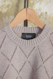 Maglione a Girocollo di 39 Masq realizzato in morbida lana tonalità Greige jacquard con motivo a rombi da Uomo