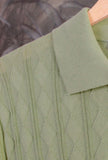 Polo Zip a maniche corte di 39 Masq Salvia da Uomo