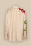 Pierre Louis Marcia Camicia Over in Seta Dahlia Botanica Pura Seta