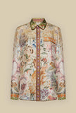 Camicia Aloe Seta Victorian Garden