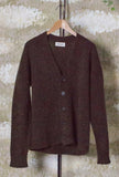 Cardigan di Atomofactory realizzato in un pregiato blend di lana e alpaca nell’intensa tonalità Moro da Uomo