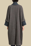 Resca Wool Scarf Overcoat di Alessia Santi realizzato in lana nella raffinata tonalità Grey a Donna