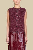 Gilet in Maglia Bic-boc Merlot