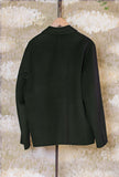 Over Work Jacket di Amaranto realizzata in un pregiato blend di lana e cashmere nella profonda tonalità Forest Green da Uomo
