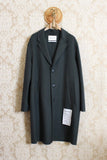 Cappotto lungo monopetto da uomo della maison amaranto in lana e cashmere green forest