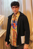 Maglia giacca in costa inglese di lana color total black collezione uomo fw23