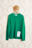 Maglia in lana da uomo di Amaranto con tasca a toppa color verde smeraldo