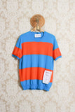 Maglia Girocollo Stripes Turchese-Orange