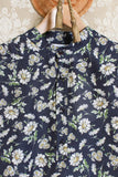 overshirt cotone seta di amaranto da uomo manica lunga collo coreana fantasia daisy flower ss24