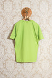 t-shirt boxy maniche corte in cotone color acid green ss24 di amaranto