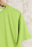 t-shirt boxy maniche corte in cotone color acid green ss24 di amaranto