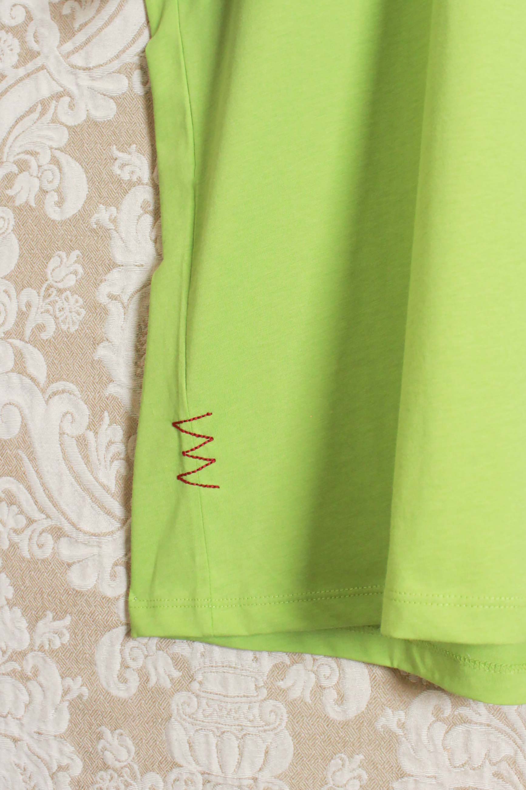 t-shirt boxy maniche corte in cotone color acid green ss24 di amaranto