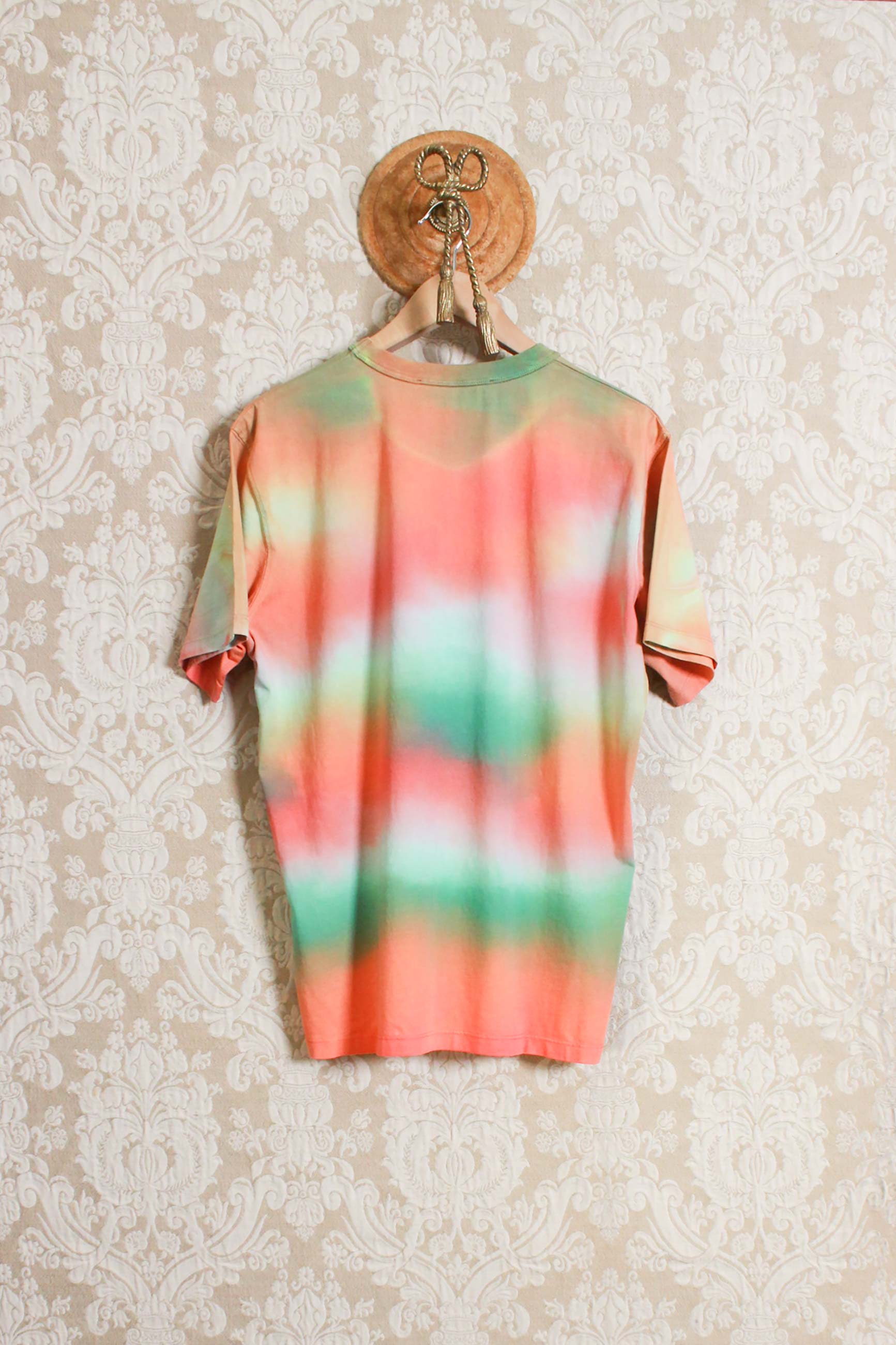 t-shirt in cotone a maniche corte tie die orange water 