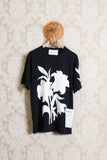 T-shirt Over M/C Black Flora