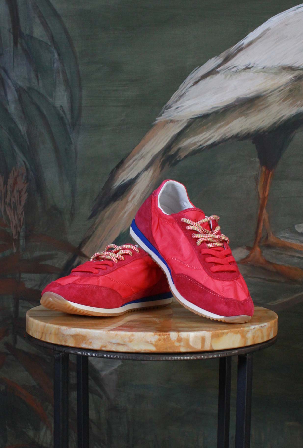 Nuova Sneaker Athleta Ballet di D.A.T.E.  in nylon con vibrante tonalità Fuxia da Donna