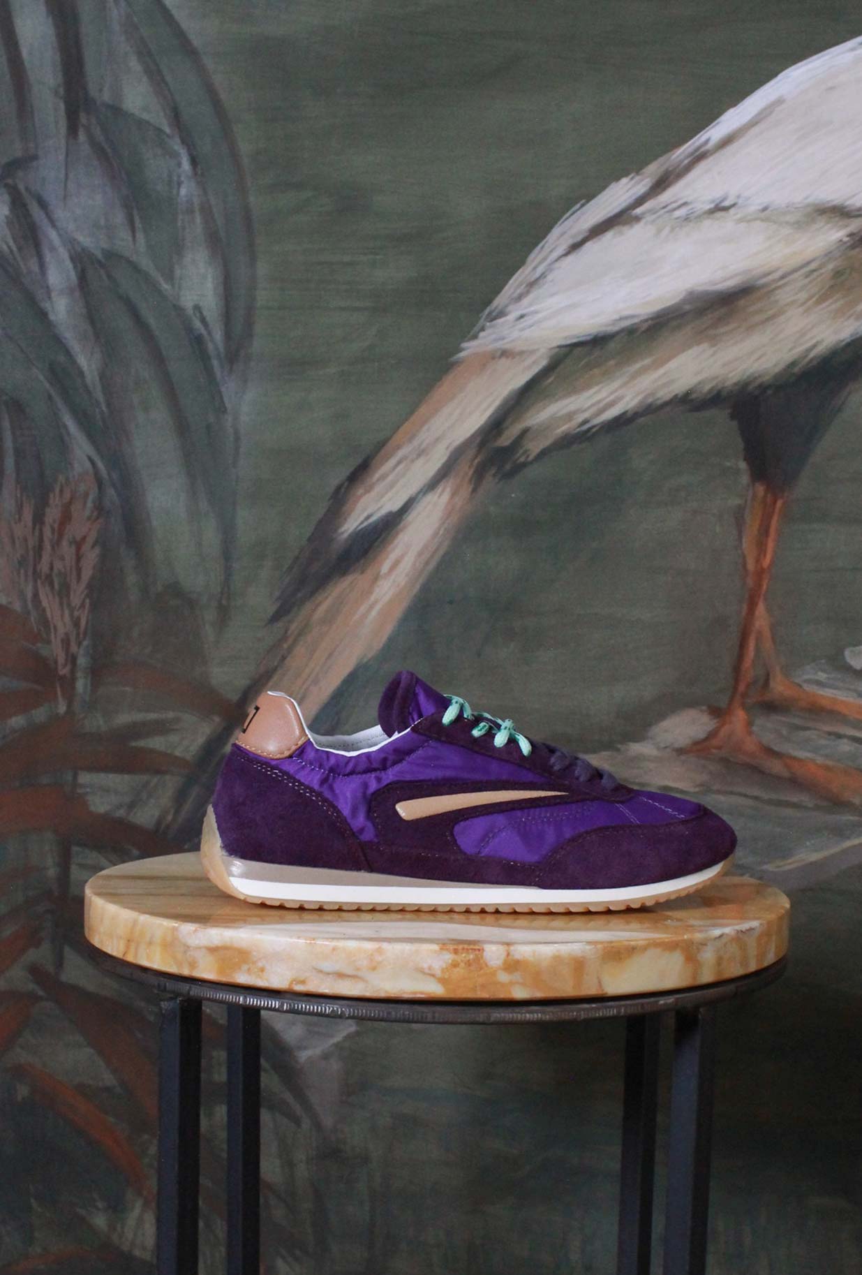 Nuova Sneaker Athleta Ballet di D.A.T.E.  in nylon con vibrante tonalità Purple da Donna