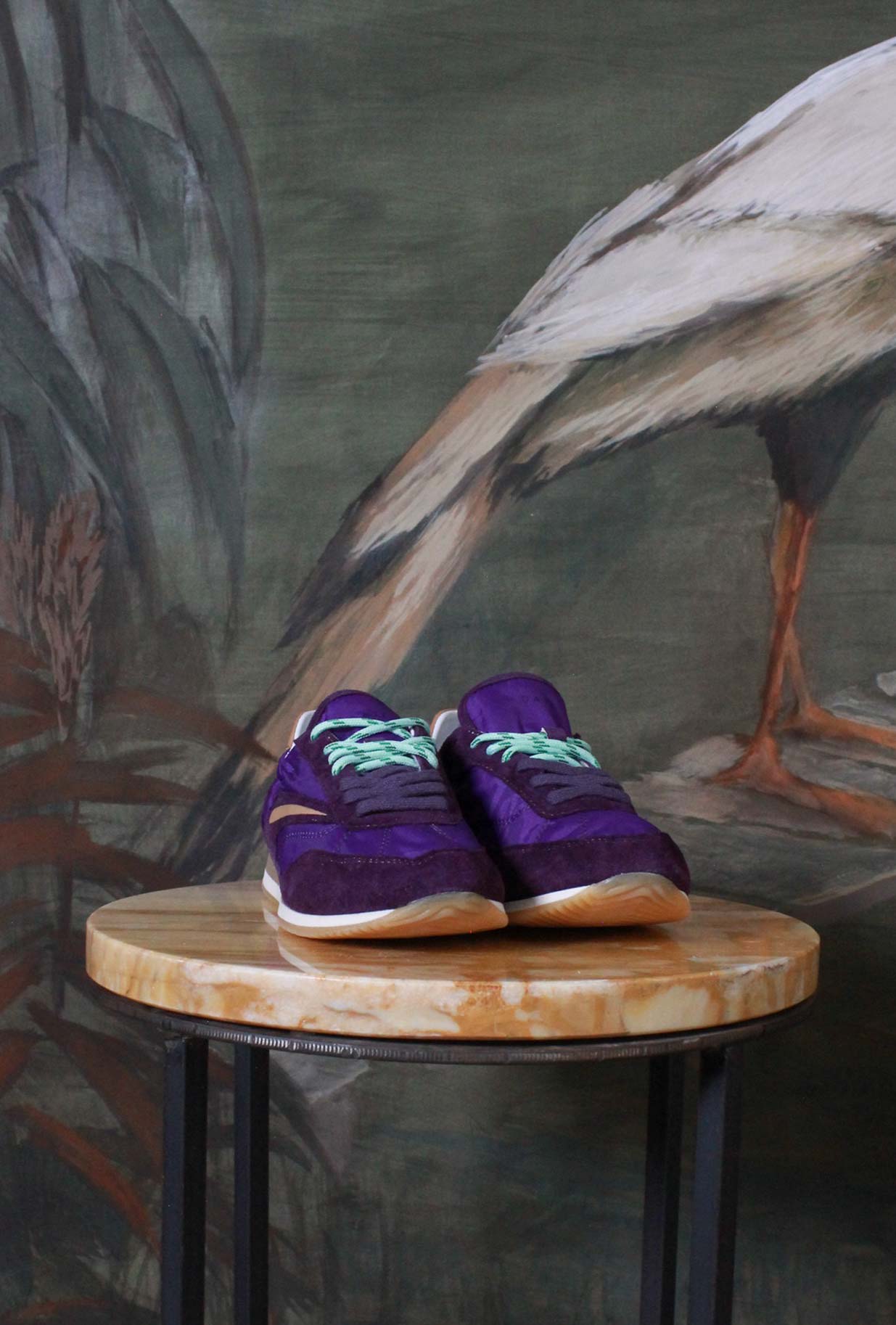 Nuova Sneaker Athleta Ballet di D.A.T.E.  in nylon con vibrante tonalità Purple da Donna