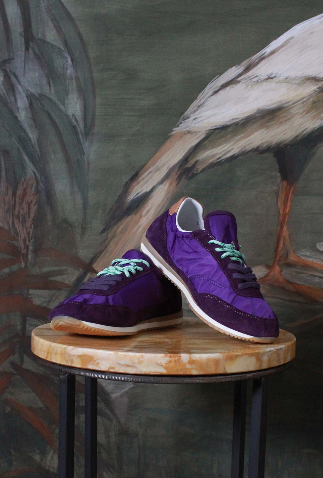 Nuova Sneaker Athleta Ballet di D.A.T.E.  in nylon con vibrante tonalità Purple da Donna