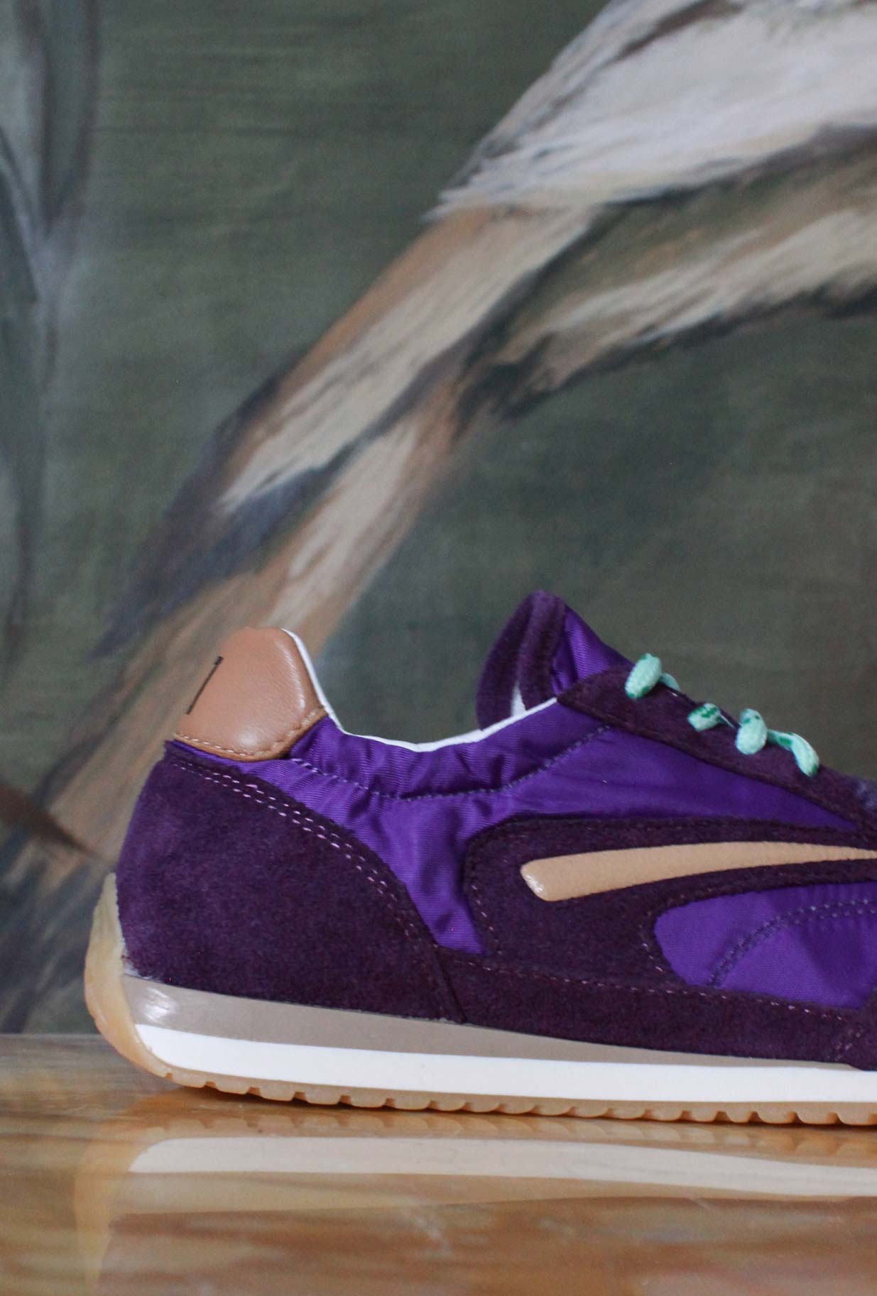 Nuova Sneaker Athleta Ballet di D.A.T.E.  in nylon con vibrante tonalità Purple da Donna