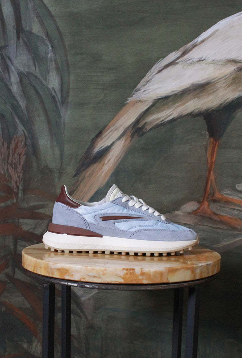 Nuova Sneaker Athleta di D.A.T.E.  in nylon con vibrante tonalità Sky da Donna