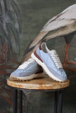 Nuova Sneaker Athleta di D.A.T.E.  in nylon con vibrante tonalità Sky da Donna
