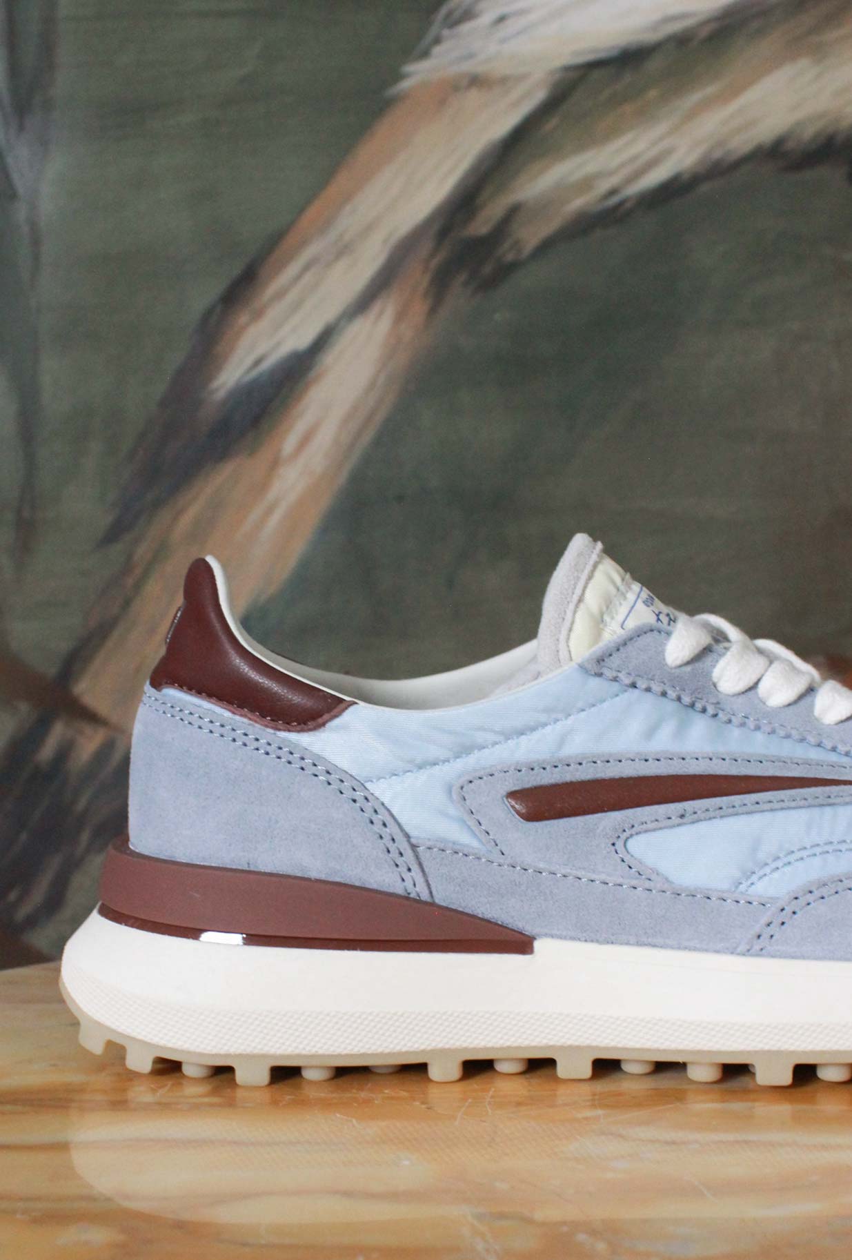 Nuova Sneaker Athleta di D.A.T.E.  in nylon con vibrante tonalità Sky da Donna