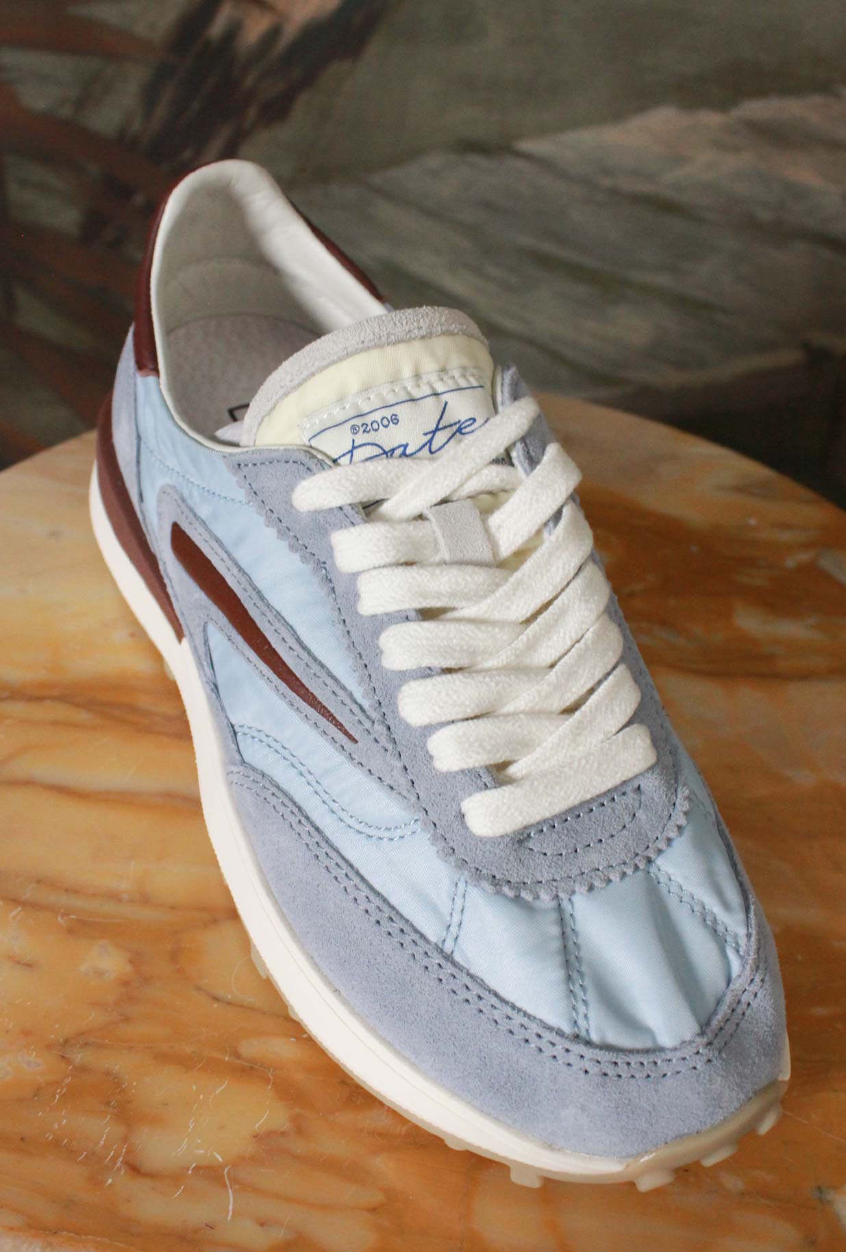Nuova Sneaker Athleta di D.A.T.E.  in nylon con vibrante tonalità Sky da Donna