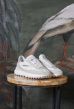 Nuova Sneaker Athleta Ballet di D.A.T.E.  in nylon con vibrante tonalità Ivory da Donna