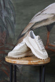 Nuova Sneaker Athleta Ballet di D.A.T.E.  in nylon con vibrante tonalità Ivory da Donna
