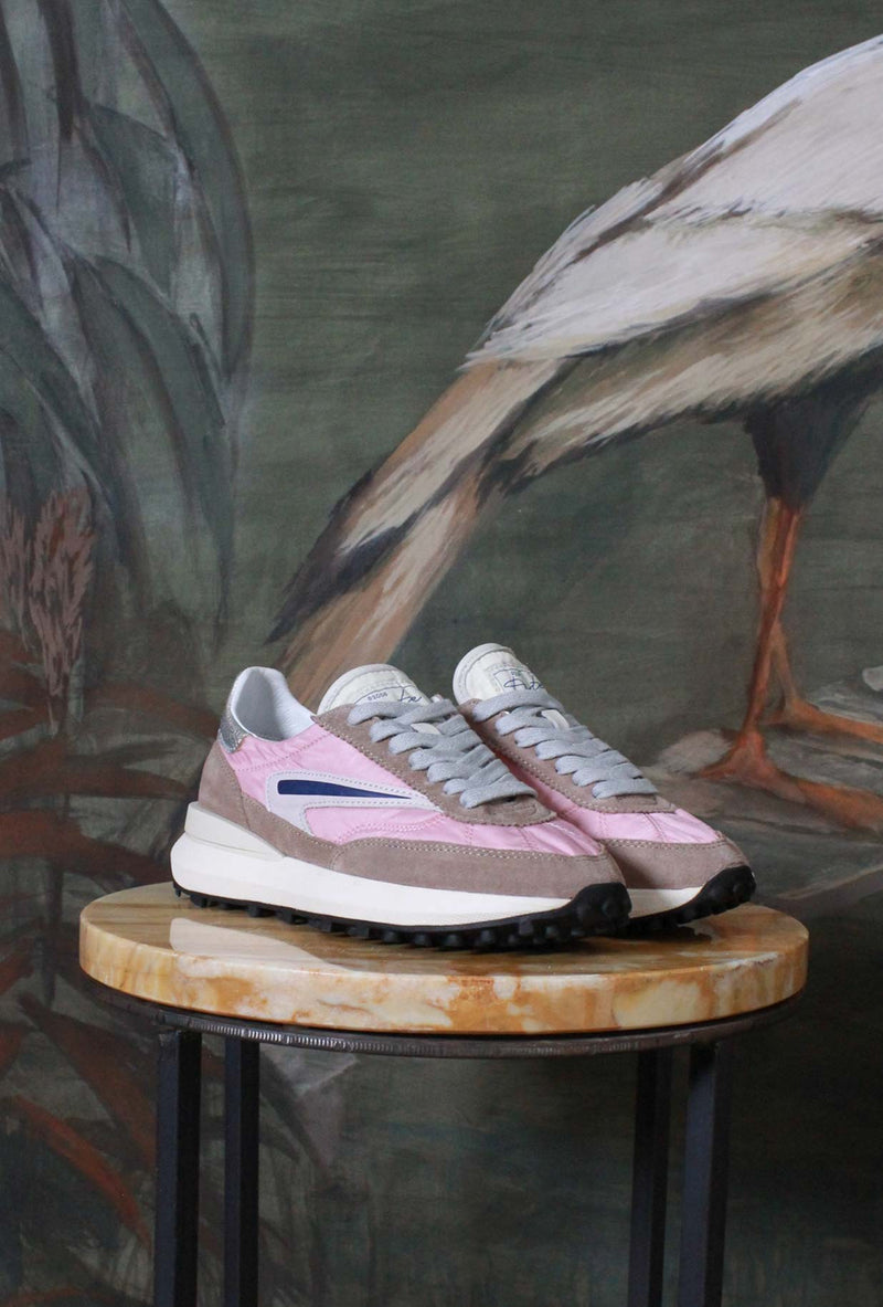 Nuova Sneaker Athleta di D.A.T.E.  in nylon con vibrante tonalità Pink da Donna