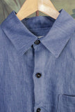 Over-shirt Jacket firmata Be Able realizzata in pregiato lino nell’inedita tonalità Denim da Uomo