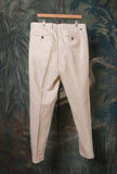 Pantalone firmato Be Able realizzato in pregiato bull denim di lino e cotone nella delicata tonalità Ivory da Uomo