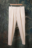 Pantalone firmato Be Able realizzato in pregiato bull denim di lino e cotone nella delicata tonalità Ivory da Uomo