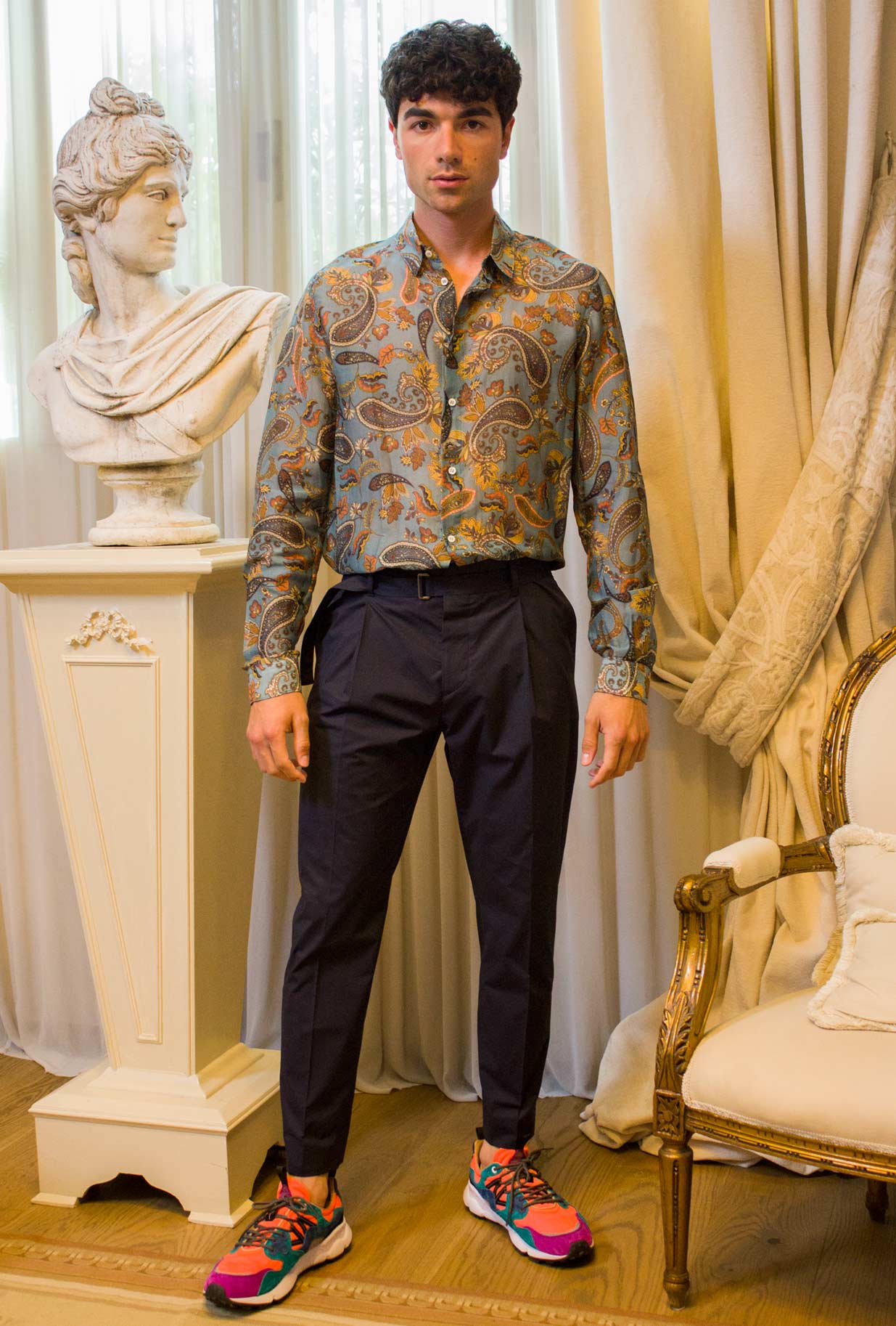 Be able Uomo Pantalone Andy Popeline Papertouch color Blu Navy
