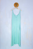 Abito in viscosa di be limousine ocn spalline color shiny acqua marina