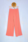 Pantalone donna in lurex di be limousine color corallo