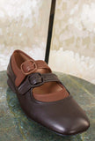 Ballerina Casi Double di Camper  nella raffinata combinazione Black-Cuoio da Donna
