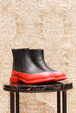 Stivaletto chelsea antipioggia black and red con suola pix by Camper
