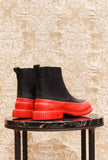 Stivaletto chelsea antipioggia black and red con suola pix by Camper