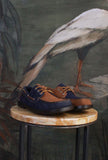 Mocassino bicolor twins realizzata in pregiata pelle martellata brown-blue Camper