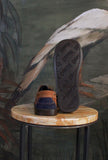 Mocassino bicolor twins realizzata in pregiata pelle martellata brown-blue Camper